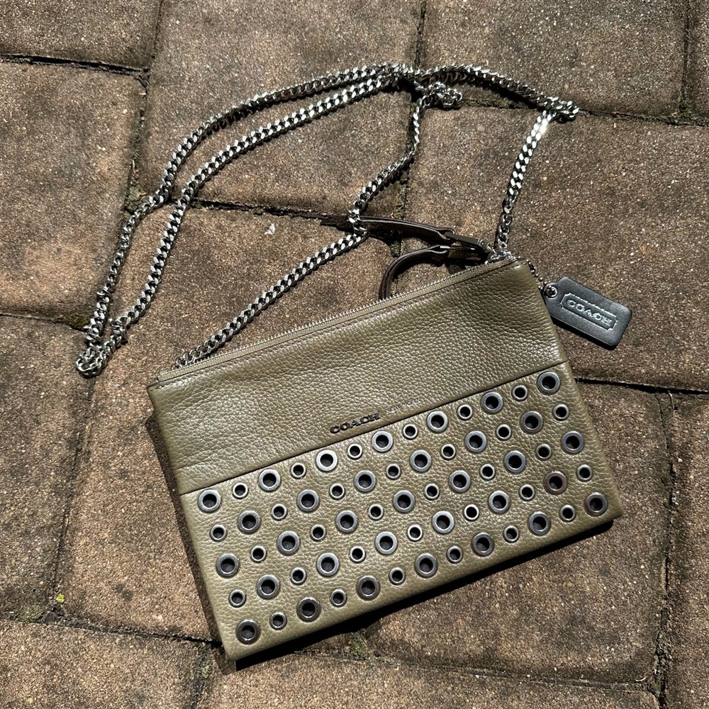 NWOT Coach Grommet Double Zip Crossbody Bag